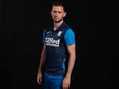 Alan Browne models the new away kit