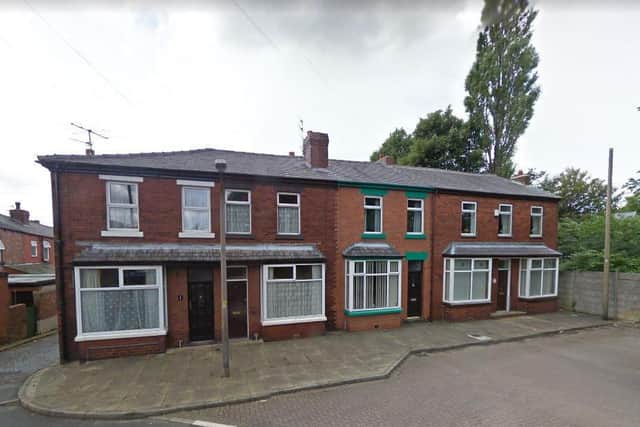 Sean Fisher, 24, has been arrested in connection with an arson investigation after a family had to be rescued from their burning home in Vicarage Street, Chorley on Wednesday, June 24. Pic: Google