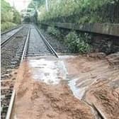 The landslip happened between Buckshaw Parkway and Chorley and is causing disruption to trains running along the line between Preston and Bolton