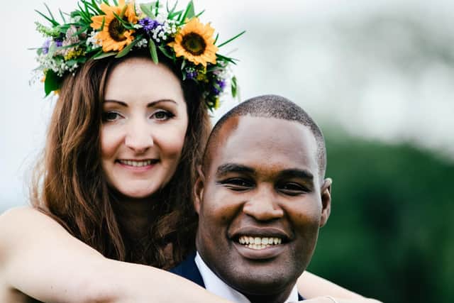 Just got married - Hollie and Malcolm Kandulu  Photo: Tiffany LS Photography