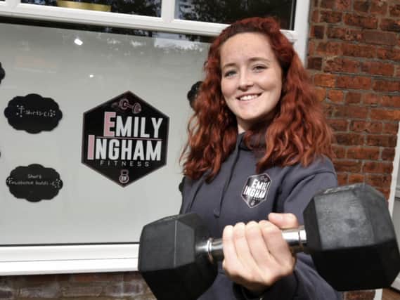 Business-owner Emily is gearing up for her small gym to open its doors next month.