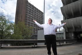 Simon Rigby pictured when he bought the Guild Centre, next to Preston Guild Hall