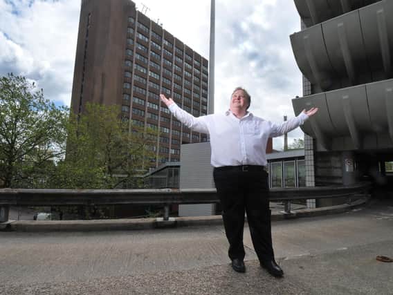 Simon Rigby pictured when he bought the Guild Centre, next to Preston Guild Hall