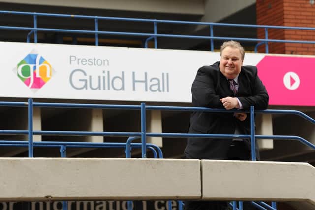 Simon Rigby at Preston Guild Hall, which he took over in 2014