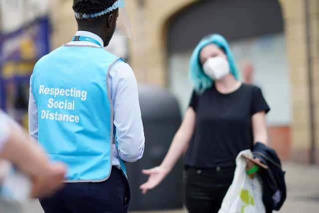 People not wearing masks and participants in unlawful gatherings can be fined starting at £100