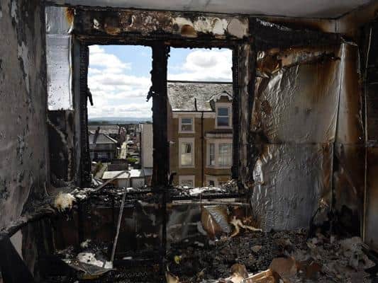 The flat has been completely gutted by the fire