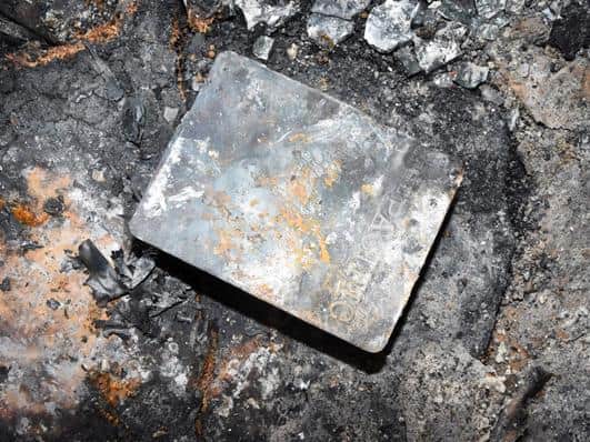 Following a joint investigation by fire crews and police, it is believed the fire was caused by accelerant found in a metal tin. Pic: Lancashire Police