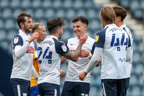 From left to right – Barkhuizen, Maguire, Harrop and Potts shone for PNE against Mansfield on Saturday