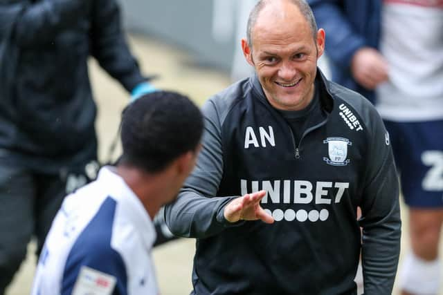 Alex Neil at Deepdale as Preston North End beat Mansfield Town 4-0.