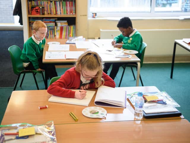 Children keep busy back in the classroom