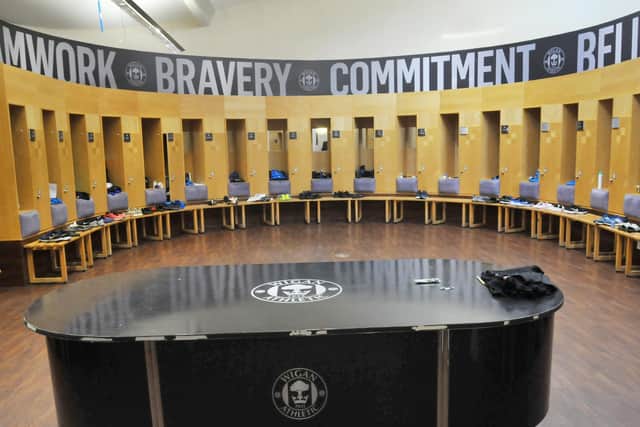 The changing room at PNE’s new training ground at Euxton