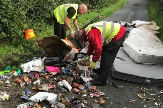 The clean up operation on Marsh Lane, Chorley