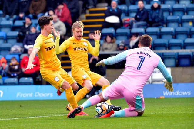 Daryl Horgan during PNE's 5-1 win at Wycombe Wanderers in January 2018