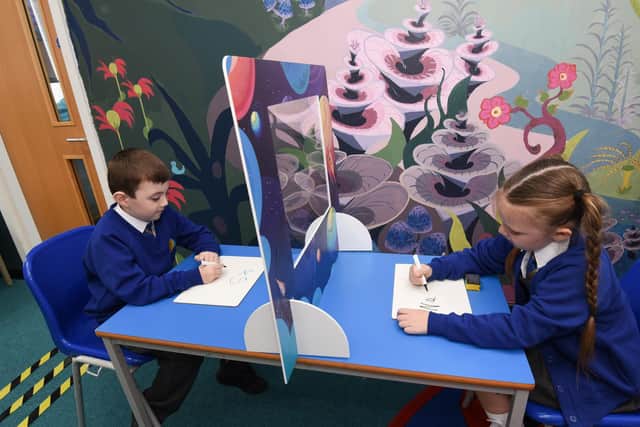 Special measures at Eldon Primary in Preston make sure the little ones can study at a distance