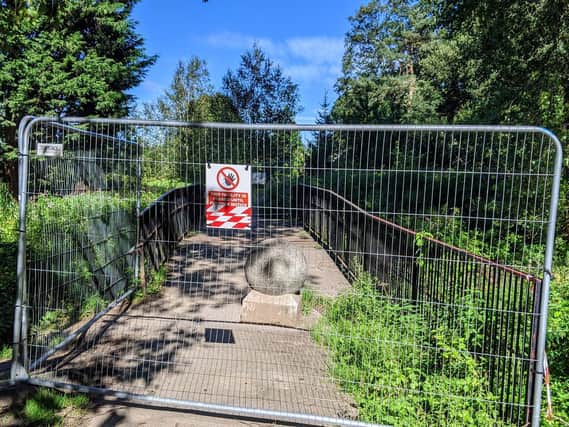 The Haslam Park bridge will be closed for the next four weeks. Photo: Tony Worrall Photography