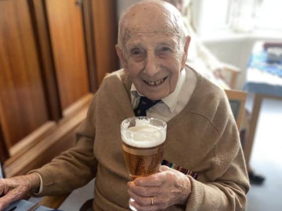 John celebrated his 100th birthday surrounded by staff at the Lytham care home.