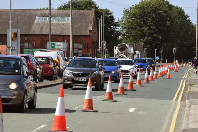 Tailbacks have been seen on the road since the introduction of the pop-up lanes