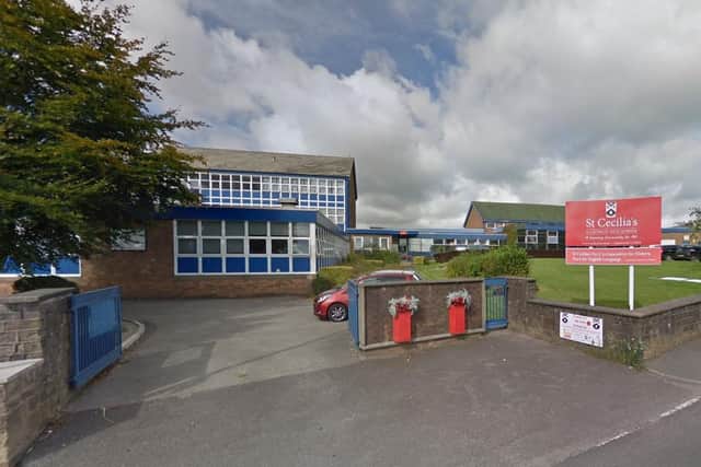 St Cecilia's RC High School has partially closed after a member of staff tested positive for coronavirus. (Credit: Google)