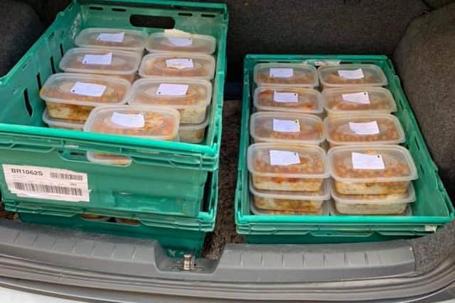 50 hot meals for front line workers were donated on Friday evening