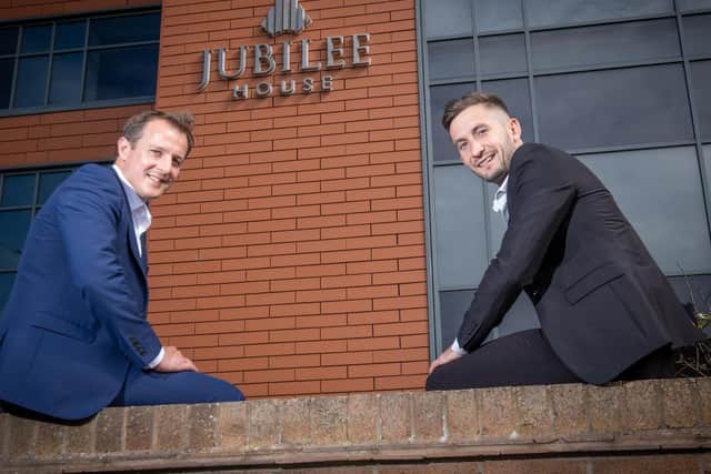 Craig Aikman, Vincents’ head of commercial and residential property, with new recruit Luke Robinson at Jubilee House