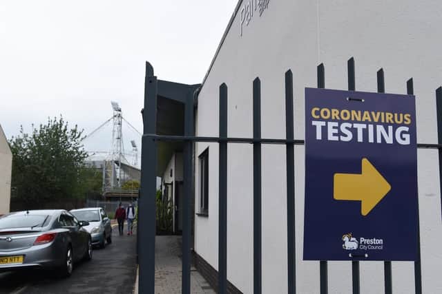 The walk-in coronavirus testing centre at Issa Medical Centre in St Gregory Road, Deepdale