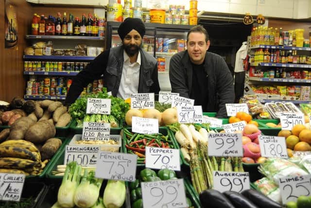 Gary Singh with his friend and colleague, Nick Hunter. The pair shared a stall together at Preston's former indoor market hall