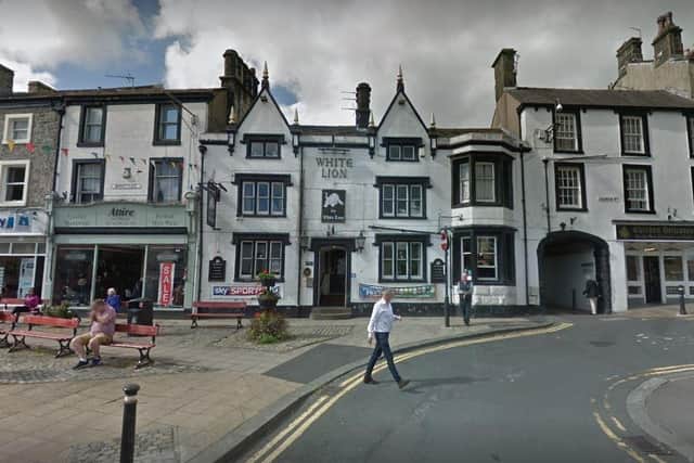 An 18-year-old man had his jaw broken after he was attacked just before midnight on Saturday, September 5, outside the White Lion pub in Market Place, Clitheroe. Pic: Google