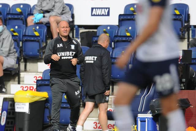 Preston North End manager Alex Neil on the Deepdale touchline in the defeat to Swansea