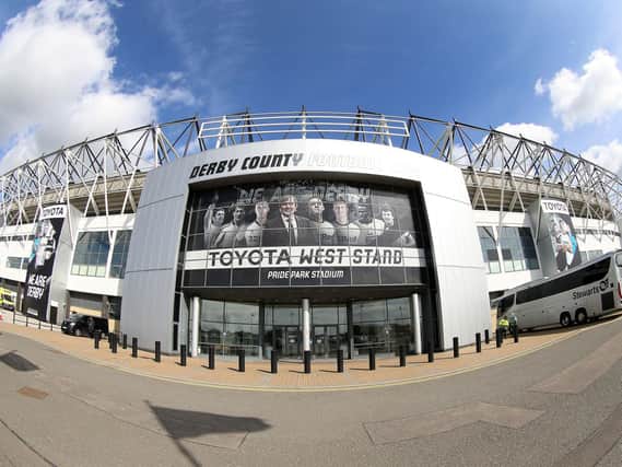 Derby County's Pride Park stadium.