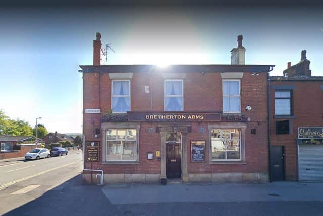 Police were called to the Bretherton Arms in Eaves Lane, Chorley shortly after 1am on Sunday (September 13) after a number of people were attacked by a man with a baton-type weapon. Pic: Google