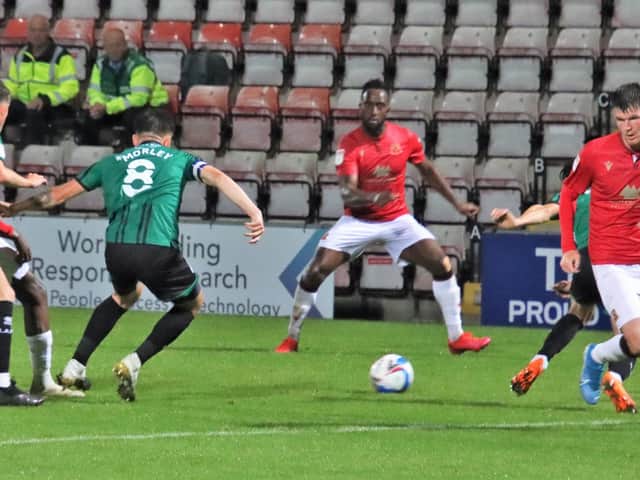 Morecambe played Rochdale behind closed doors last week