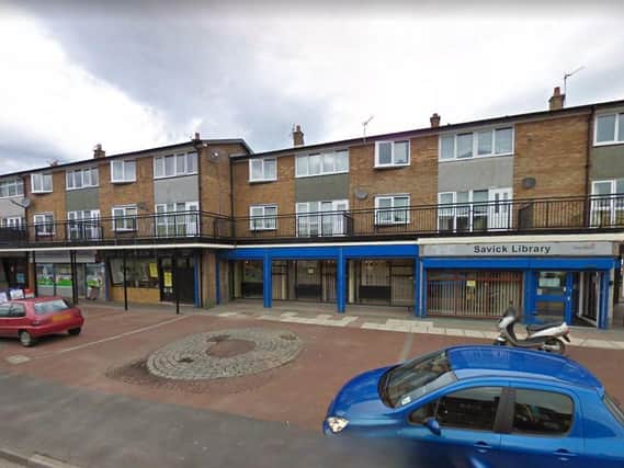 Men armed with machetes and knives were seen fighting on the Savick estate, near the row of shops in West Park Avenue and Birkdale Drive, shortly before 4pm on Tuesday, September 15. Pic: Google