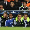 Jose Mourinho (second right) during the UEFA Champions League Group B match between Chelsea and Rosenborg at Stamford Bridge on September 18, 2007