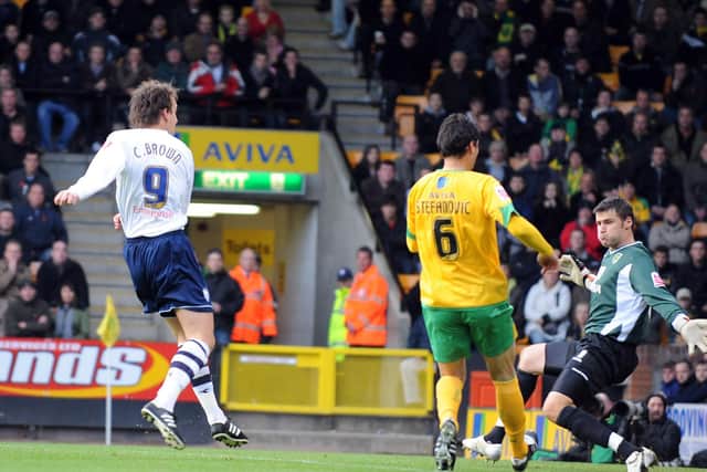 Chris Brown fires PNE ahead at Norwich