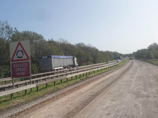 Work has started along the westbound carriageway to reconstruct and resurface the A590 dual carriageway between junction 36 of the M6 and Brettargh Holt roundabout