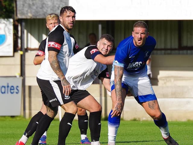 Scott Burton, left, hit the winner for Brig (Photo:Ruth Hornby)