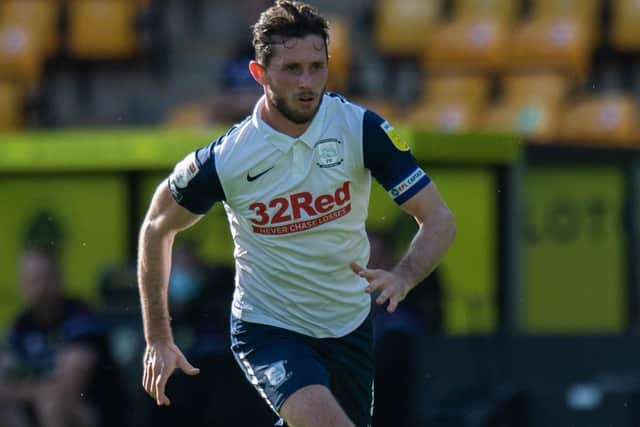Preston midfielder Alan Browne came off with a tight calf muscle against Norwich