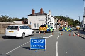 A mountain bike crashed into a car at the junction with Beaconsfield Terrace. (Credit: Paul Woody)