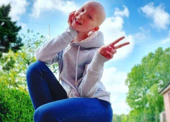 Sally Cornes, 13, of Chorley, has beaten cancer twice