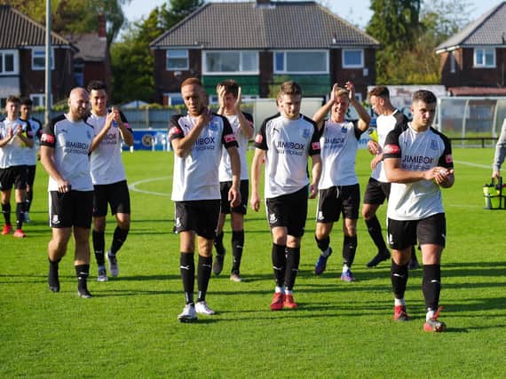 Bamber Bridge leave the pitch on Saturday after their 1-0 win over Matlock Town