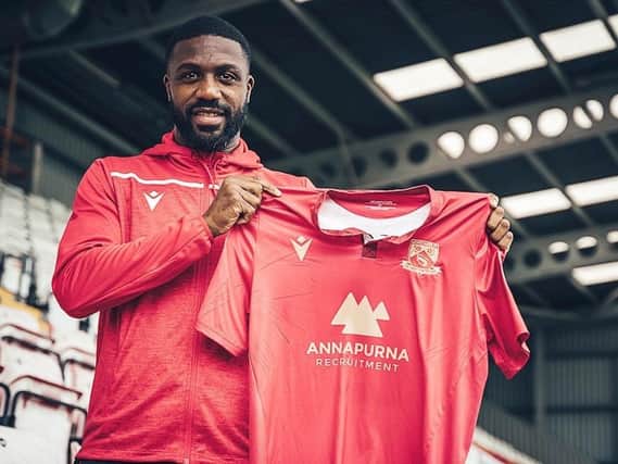 Morecambe announced the signing of Yann Songo'o on Wednesday    Picture: Morecambe FC
