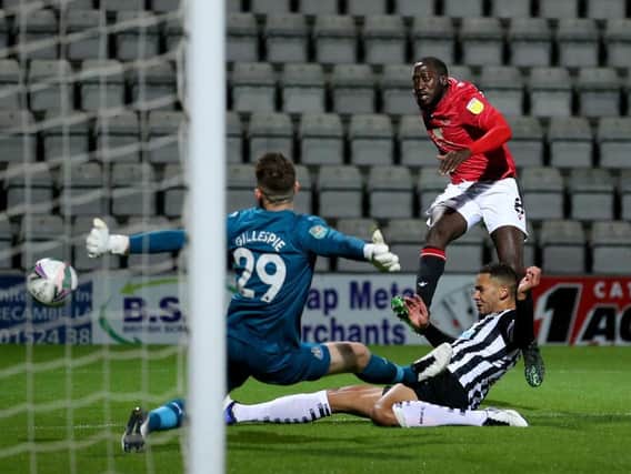 Toumani Diagouraga went closest to scoring before being sent off Picture: Getty Images
