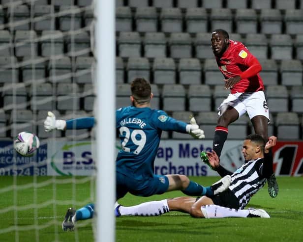 Toumani Diagouraga went closest to scoring before being sent off   Picture: Getty Images