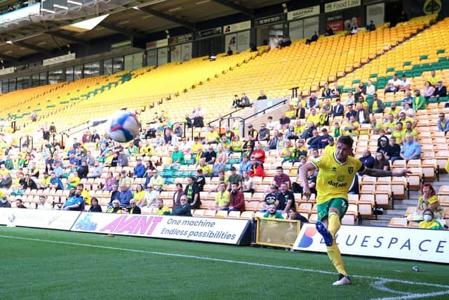 One thousand Norwich fans were inside at Carrow Road to watch their team take on Preston last weekend