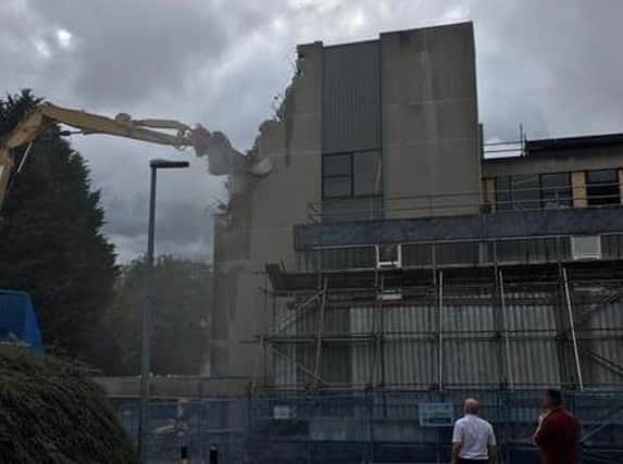 Chorley Hospital's maternity unit being demolished today (Friday, September 24)