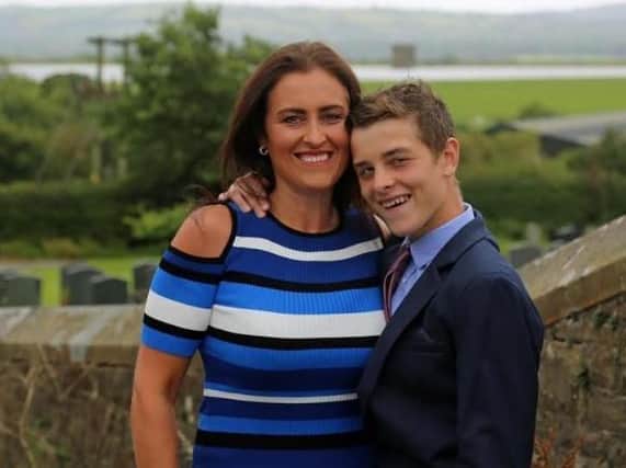 Jack Swale with his mum Claire.