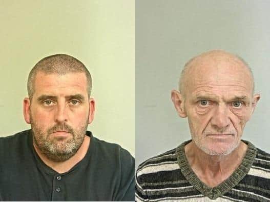 James Heyes, 61 (right) has been jailed for 5 years and 7 months whilst John Vincent Lloyd, 34 (left), has been jailed for 3 years and 9 months for drug dealing in Chorley