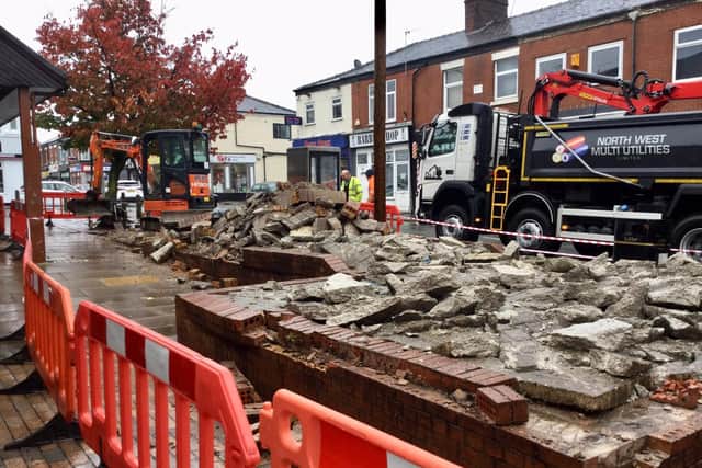 Workmen have made quick work of the demolition this morning (September 30)