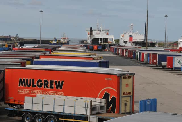 Lorries at Heysham Port