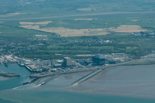 Heysham Port and power stations.